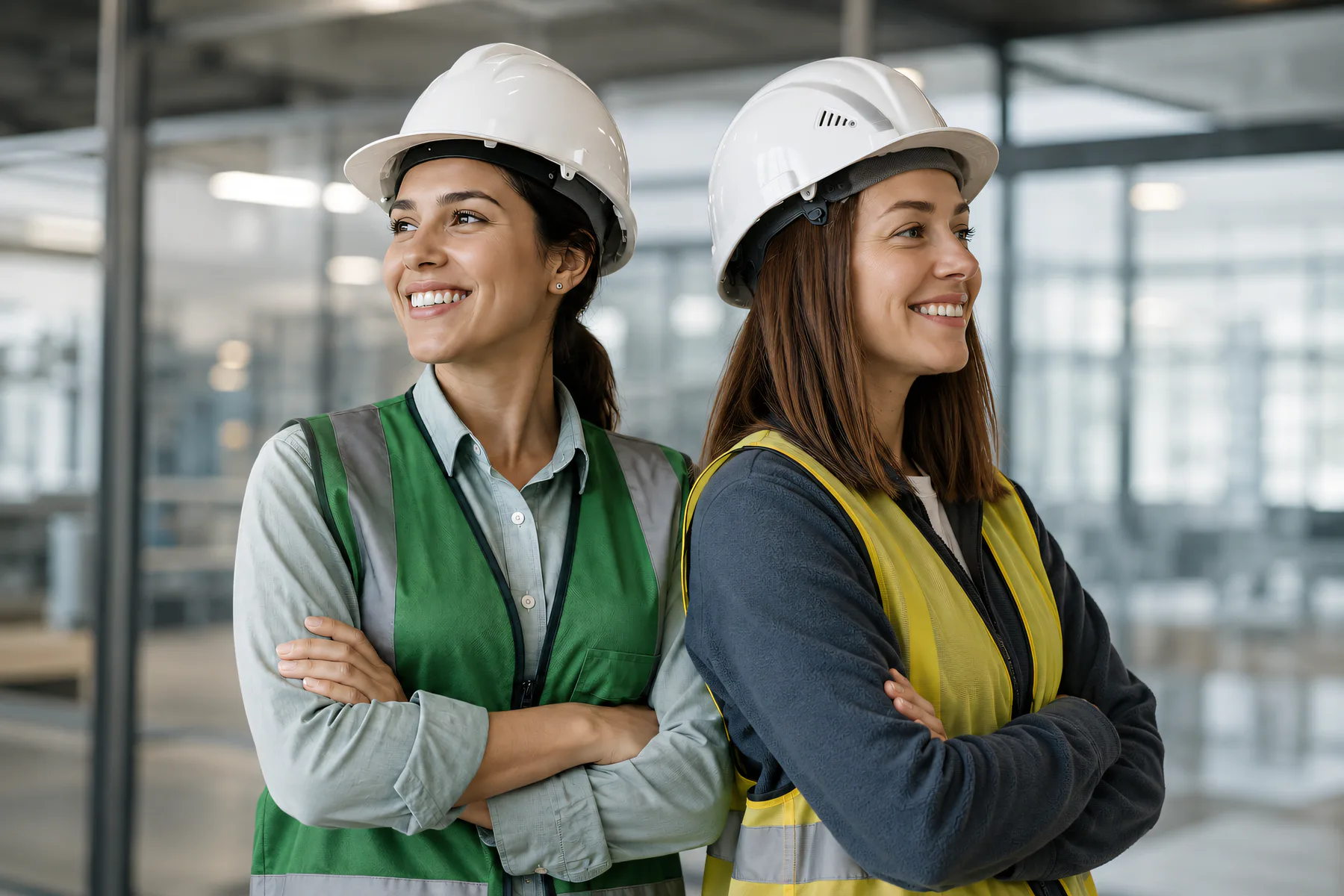 Profissionais em ambiente de trabalho representando saúde e segurança ocupacional